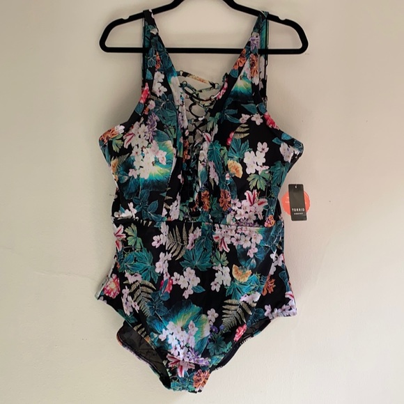 torrid Other - Floral Lattice Swimsuit